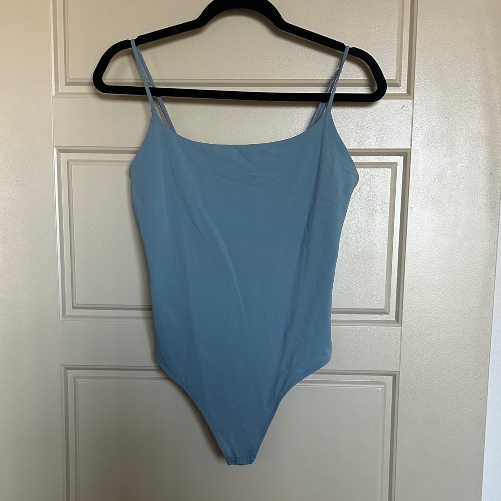 Aritzia Babaton Dusty Blue Bodysuit